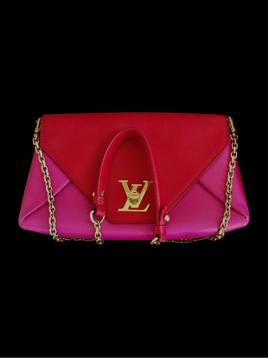 Louis Vuitton Handbags - Louis Vuitton Love Note Bi-Color Red Pink Leather Crossbody Bag Auth
